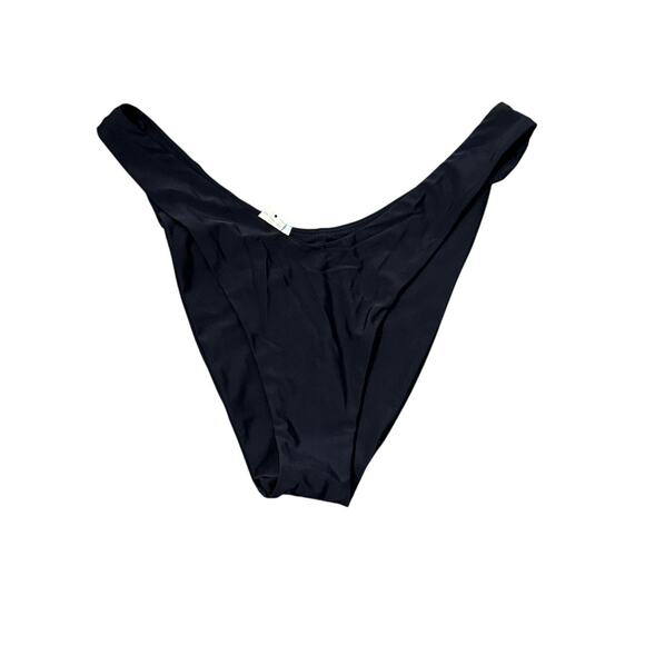 NWT! Aerie Super High Cut Cheekier Plus Bikini Bottom in True Black - Size XXL - Picture 5 of 8